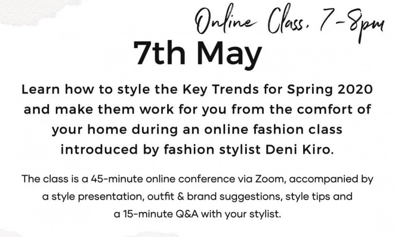 Online Fashion Masterclass: How To Style The Key Trends For Spring-Summer 2020