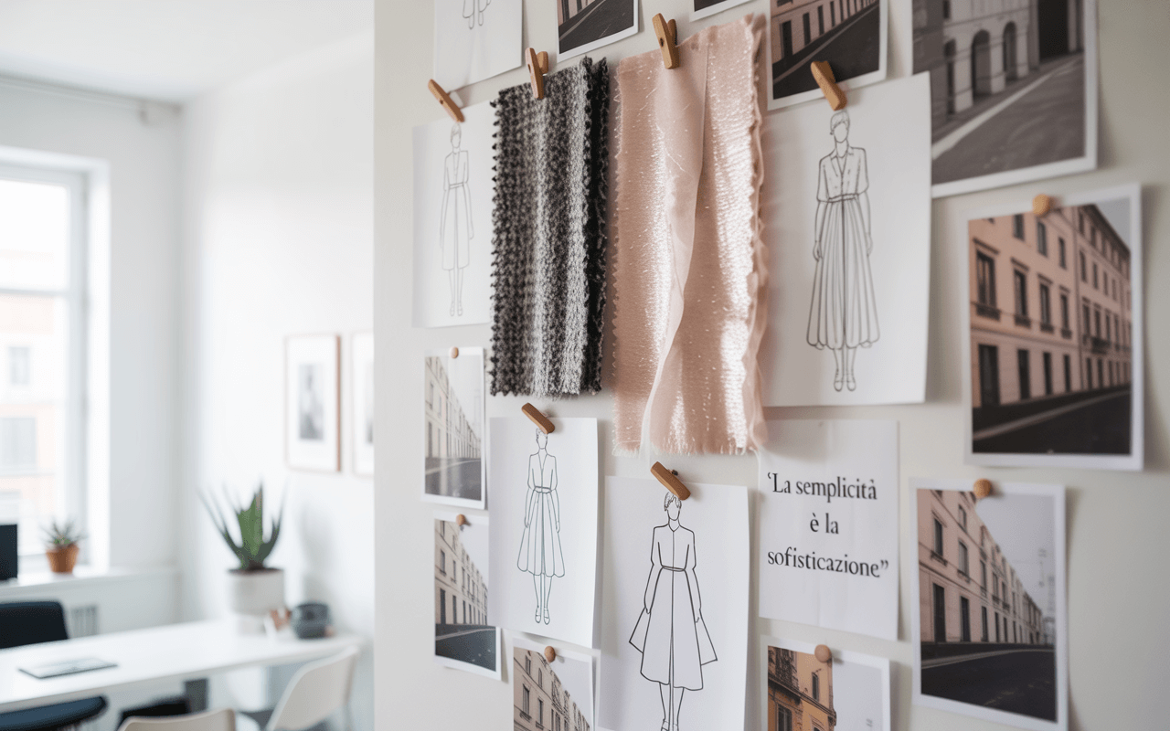 Styling inspiration board with personal stylist from Milan