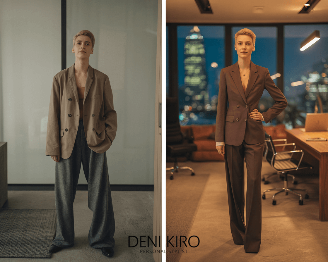 styling before and after wardrobe makeover personal shopper uk