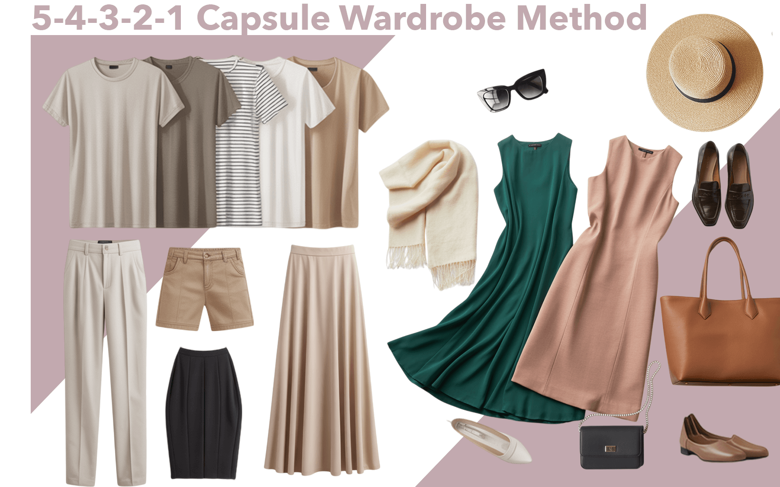 travel capsule wardrobe 5-4-3-2-1 minimalist packing guide by top Stylist in Dubai