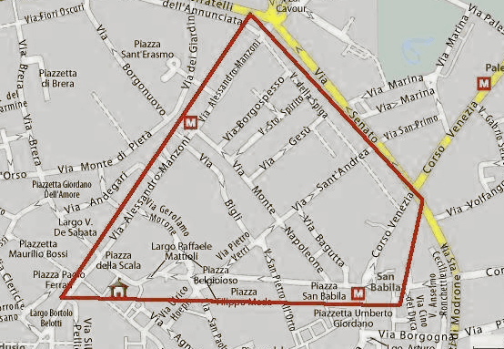 Quadrilatero della Moda Milan luxury shopping street with personal shopper guidance